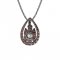 BG pendant pearl 537-90 - Metal: Silver 925 - rhodium, Stone: Garnet and pearl