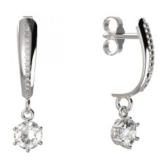 BG zlaté náušnice 1294 Bílé zlato - 585 Diamant