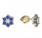 BeKid, Gold kids earrings -109 - Switching on: Pendant hanger, Metal: Yellow gold 585, Stone: Green cubic zircon