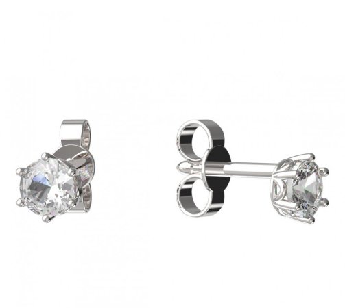 BeKid dětské náušnice 1293 Bílé zlato - 585 Diamant