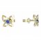 BeKid, Gold kids earrings -844 - Switching on: Brizura 0-3 roky, Metal: Yellow gold 585, Stone: White cubic zircon