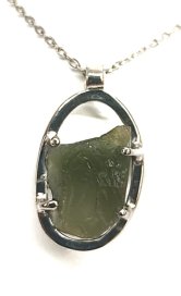 BG náhrdelník přírodní kámen-Vltavín 040