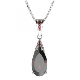BG přívěs kapka 694-2 Stříbro 925 - rhodium Granát