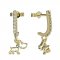 BeKid, Gold kids earrings -1159 - Switching on: Brizura 0-3 roky, Metal: White gold 585, Stone: White cubic zircon