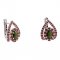 BG earring oval 498-90 - Metal: Silver 925 - rhodium, Stone: Garnet