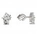 BeKid, Gold kids earrings -159 - Switching on: Screw, Metal: White gold 585, Stone: White cubic zircon