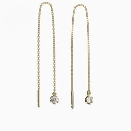 BeKid dětské náušnice 869 Žluté zlato - 585 Diamant