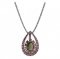 BG pendant oval 498-90 - Metal: Silver 925 - rhodium, Stone: Garnet