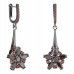 BG earring star 521-C91 - Metal: Silver 925 - rhodium, Stone: Garnet