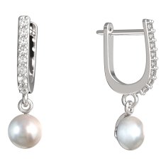 BeKid dětské náušnice 1291 s perlou Bílé zlato - 585