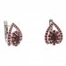 BG earring oval 498-90 - Metal: Silver 925 - rhodium, Stone: Garnet