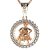 Zlatý přívěsek znamení Vodnář s lab-grown diamantem, růžové zlato 585 – 045 (Zd14045B2)
