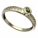 BG vltavínový prsten 550E - Kov: Žluté zlato 585, Kámen: Vltavín a  kubický zirkon
