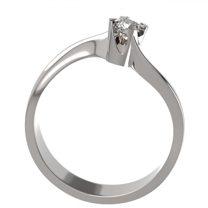 BG zlatý diamantový prstýnek 781 Bílé zlato - 585 Diamant lab-grown