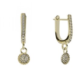 BG zlaté náušnice 1363 Žluté zlato - 585 Diamant