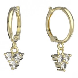 BeKid dětské náušnice 776 Žluté zlato - 585 Diamant