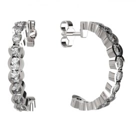 BG zlaté náušnice 458 Bílé zlato - 585 Diamant