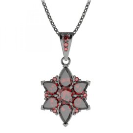 BG přívěs solitérní 409-2 Stříbro 925 - ruthenium (30-90dní) Granát