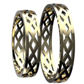 BG zlatý snubní prsten SN10 Pánský Žluté zlato - 585