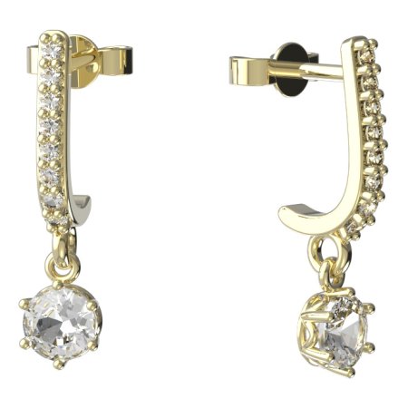 BeKid dětské náušnice 1294 Žluté zlato - 585 Diamant