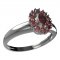 BG ring oval 498-I - Metal: Silver 925 - rhodium, Stone: Garnet