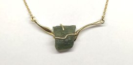 BG náhrdelník přírodní kámen-Vltavín 032