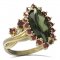 BG prsten s oválným kamenem 513-P - Kov: Stříbro 925 - rhodium, Kámen: Granát
