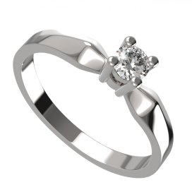 BG zlatý diamantový prstýnek 768 Bílé zlato - 585 Diamant lab-grown