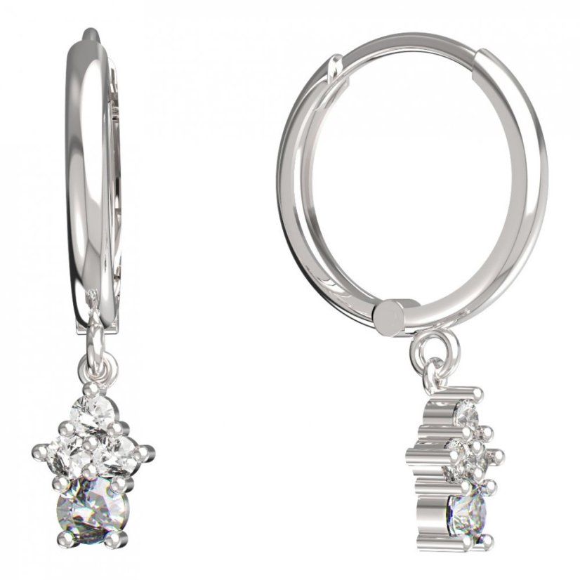 BeKid dětské náušnice 159 Bílé zlato - 585 Diamant