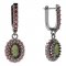 BG oval earring 435-94 - Metal: Silver 925 - rhodium, Stone: Garnet