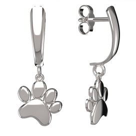 BG zlaté náušnice tlapka1367 Bílé zlato - 585