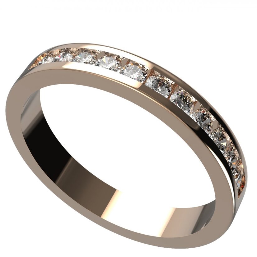 BG zlatý diamantový prstýnek 500 Růžové zlato 585 (30-90dní) Diamant lab-grown