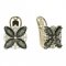 BG  earring 408-R7 soliter - Metal: Silver 925 - rhodium, Stone: Garnet