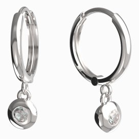 BeKid dětské náušnice 737 Bílé zlato - 585 Diamant