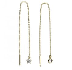 BG zlaté náušnice 873 Žluté zlato - 585 Diamant