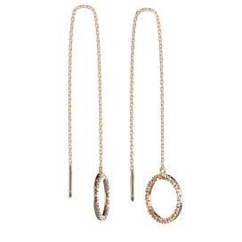 BG Zlaté náušnice kruh 1163 Růžové zlato 585 (30-90dní) Diamant