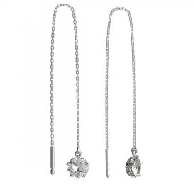 BG zlaté náušnice 875 Bílé zlato - 585 Diamant
