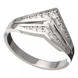 BG zlatý diamantový prstýnek 785 Bílé zlato - 585 Diamant lab-grown