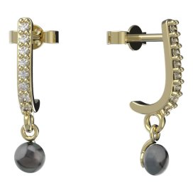 BeKid dětské náušnice 1290 s perlou Žluté zlato - 585