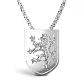 BG přívěšek-Český lev 1198 Bílé zlato - 585