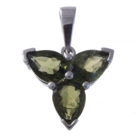 BG přívěs vsazeny kameny:český granát  275 Stříbro 925 - rhodium Vltavín