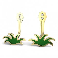 BeKid Gold earrings components - Grass
