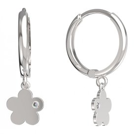 BeKid dětské náušnice pětilístek 852 Bílé zlato - 585 Diamant