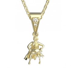 BG zlatý přívěšek Vodnář 040 Žluté zlato - 585 Diamant