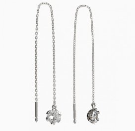BeKid dětské náušnice 872 Bílé zlato - 585 Diamant
