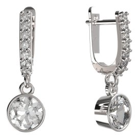 BG zlaté náušnice 724 Bílé zlato - 585 Diamant