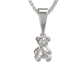 BG zlatý dětský přívěs medvídek 1584 Bílé zlato - 585 Bez kamene
