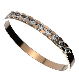BG zlatý diamantový prsten 617/17 Růžové zlato 585 (30-90dní) Diamant lab-grown