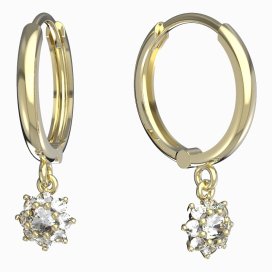BG zlaté náušnice 886 Žluté zlato - 585 Diamant