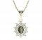 BG pendant oval 249-2 - Metal: Silver 925 - rhodium, Stone: Garnet